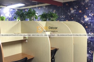 Thi công giấy dán tường ngân hà văn phòng làm việc 3D110 Thi công giấy dán tường ngân hà văn phòng làm việc 3D110