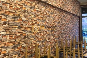 Giấy dán tường giả gạch cổ độc đáo cho nhà hàng quán ăn Giấy dán tường giả gạch cổ độc đáo cho nhà hàng quán ăn