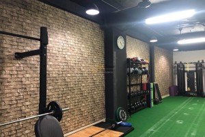 Giấy dán tường phòng gym đá nâu 3D94
