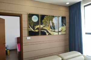 Giấy dán tường sọc kẻ ngang đẹp