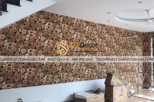 Giấy dán tường giả gỗ