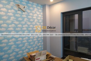 Giấy dán tường mây phòng trẻ em