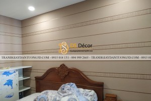 Giấy dán tường sọc kẻ ngang đẹp