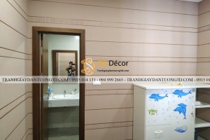 Giấy dán tường sọc kẻ ngang đẹp