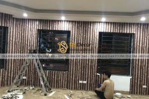 Giấy dán tường giả gỗ