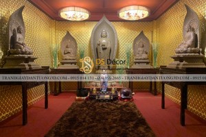 Giấy dán tường 3D195 họa tiết hoa sen dán phòng thờ Giấy dán tường 3D195 họa tiết hoa sen dán phòng thờ