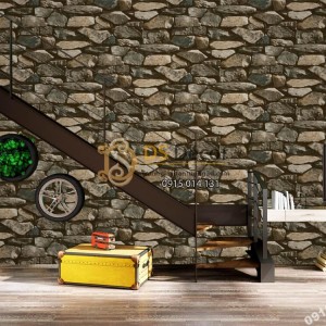 Giấy dán tường Hàn QUốc NATURE giả đá đen rêu 73005-3 Giấy dán tường Hàn QUốc NATURE giả đá đen rêu 73005-3