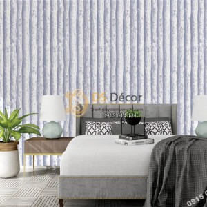 Giấy dán tường Hàn QUốc NATURE thân gỗ trắng mờ 73014-1