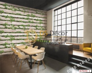Giấy dán tường dây leo Hàn Quốc NATURAL 87020-1 quán cafe Giấy dán tường dây leo Hàn Quốc NATURAL 87020-1 quán cafe