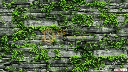 Giấy dán tường Hàn Quốc NATURAL tường đá rêu xanh 87029-1 Giấy dán tường Hàn Quốc NATURAL tường đá rêu xanh 87029-1