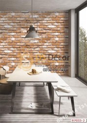 Giấy dán tường giả gạch cam Hàn Quốc NATURAL 87033-2 Giấy dán tường giả gạch cam Hàn Quốc NATURAL 87033-2