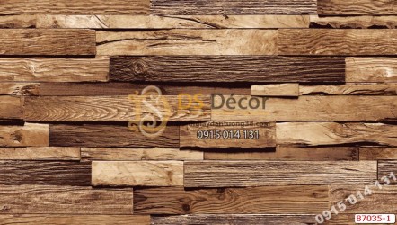 Giấy dán tường Hàn Quốc NATURAL tường gỗ 87035-1