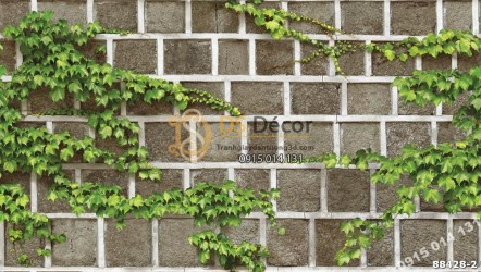 Bề mặt Giấy dán tường Hàn Quốc Natural tường gạch dây leo 88428-2 KG Bề mặt Giấy dán tường Hàn Quốc Natural tường gạch dây leo 88428-2 KG