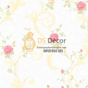Giấy dán tường Hàn Quốc Hoa Châu Âu cổ điển ANGEL 51009-1 Giấy dán tường Hàn Quốc Hoa Châu Âu cổ điển ANGEL 51009-1