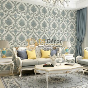Giấy dán tường Hàn Quốc Hoa Châu Âu cổ điển ANGEL 59004-3 phối cảnh Giấy dán tường Hàn Quốc Hoa Châu Âu cổ điển ANGEL 59004-3 phối cảnh