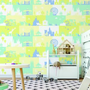 Giấy dán tường Hàn Quốc trẻ em Dream World A5097-2 phối cảnh Giấy dán tường Hàn Quốc trẻ em Dream World A5097-2 phối cảnh