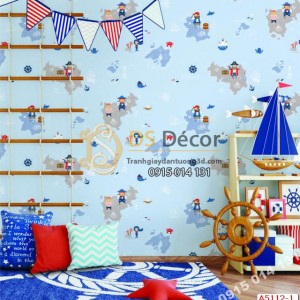 Giấy dán tường Hàn Quốc trẻ em Dream World A5112-1 phối cảnh Giấy dán tường Hàn Quốc trẻ em Dream World A5112-1 phối cảnh