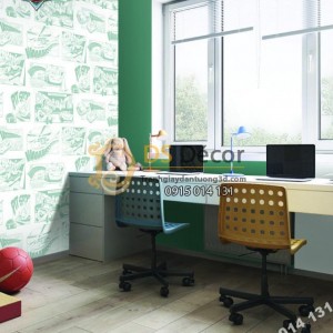 Giấy dán tường Hàn Quốc trẻ em Dream World D5113-1 phối cảnh Giấy dán tường Hàn Quốc trẻ em Dream World D5113-1 phối cảnh