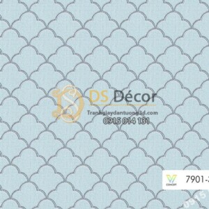 Giấy dán tường Hàn Quốc hiện đại vân nhỏ xanh nhạt 7901-3 Giấy dán tường Hàn Quốc hiện đại vân nhỏ xanh nhạt 7901-3
