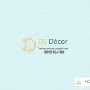 Giấy dán tường Hàn Quốc hiện đại một màu xanh 7904-4