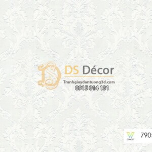 Giấy dán tường Hàn Quốc hiện đại vân nhỏ trắng 7905-1 Giấy dán tường Hàn Quốc hiện đại vân nhỏ trắng 7905-1
