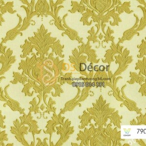Giấy dán tường Hàn Quốc hiện đại kiểu châu âu màu vàng 7905-3 Giấy dán tường Hàn Quốc hiện đại kiểu châu âu màu vàng 7905-3