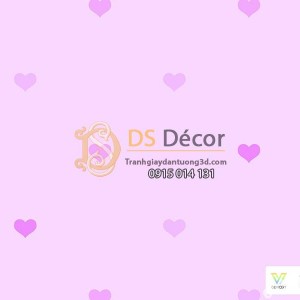 Giấy dán tường Hàn Quốc hiện đại họa tiết trái tim 7921-1 Giấy dán tường Hàn Quốc hiện đại họa tiết trái tim 7921-1