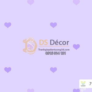 Giấy dán tường Hàn Quốc hiện đại họa tiết trái tim 7921-2 Giấy dán tường Hàn Quốc hiện đại họa tiết trái tim 7921-2