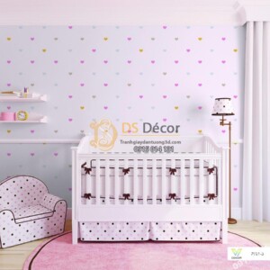 Giấy dán tường Hàn Quốc hiện đại họa tiết trái tim 7921-3 KG Giấy dán tường Hàn Quốc hiện đại họa tiết trái tim 7921-3 KG