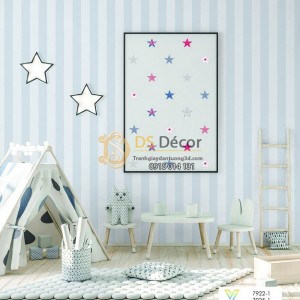 Giấy dán tường Hàn Quốc hiện đại sọc trẻ em 7922-1 KG Giấy dán tường Hàn Quốc hiện đại sọc trẻ em 7922-1 KG