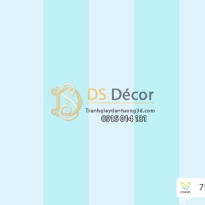 Giấy dán tường Hàn Quốc hiện đại sọc xanh trẻ em 7922-2 Giấy dán tường Hàn Quốc hiện đại sọc xanh trẻ em 7922-2