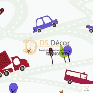 Giấy dán tường Hàn Quốc trẻ em oto 7924-1 Giấy dán tường Hàn Quốc trẻ em oto 7924-1