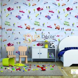 Giấy dán tường Hàn Quốc trẻ em oto 7924-2 KG Giấy dán tường Hàn Quốc trẻ em oto 7924-2 KG