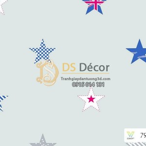 Giấy dán tường Hàn Quốc trẻ em sao 7925-1 Giấy dán tường Hàn Quốc trẻ em sao 7925-1